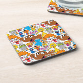 Sesame Street Pals Doodley Pattern Getränkeuntersetzer (Linke Seite)