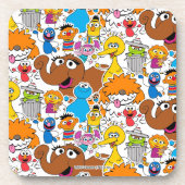 Sesame Street Pals Doodley Pattern Getränkeuntersetzer (Vorderseite)