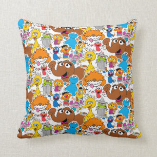 Sesame Street Pals Doodley Pattern Kissen