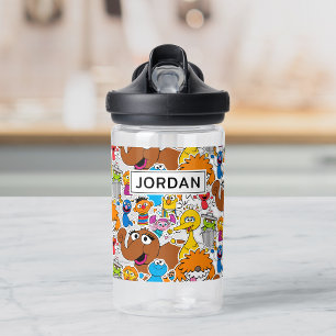 Sesame Street Pals Doodley Pattern Name hinzufüg Trinkflasche