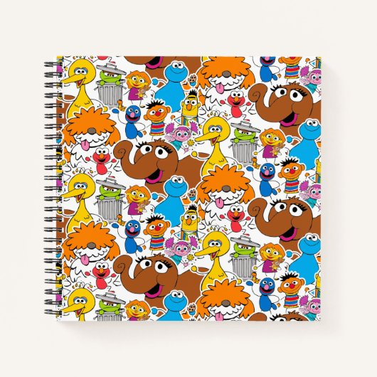 Sesame Street Pals Doodley Pattern Notizblock (Vorderseite)