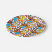 Sesame Street Pals Doodley Pattern Pappteller (Schrägansicht)