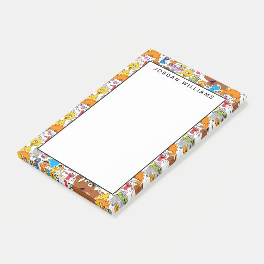 Sesame Street Pals Doodley Pattern Post-it Klebezettel (angewinkelt)