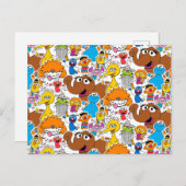 Sesame Street Pals Doodley Pattern Postkarte (Vorne/Hinten)