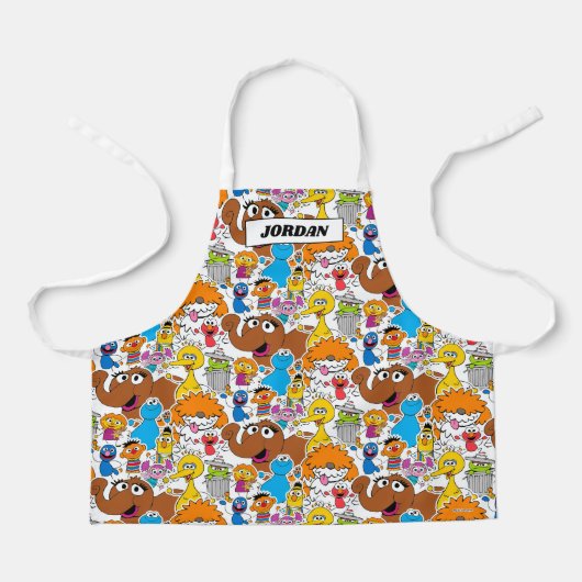 Sesame Street Pals Doodley Pattern Schürze (Vorderseite)