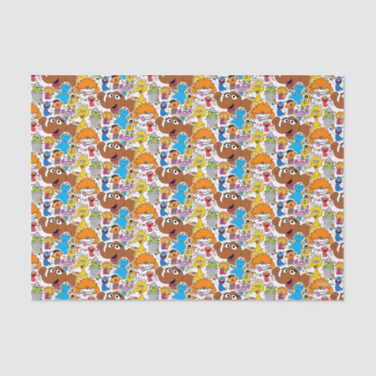 Sesame Street Pals Doodley Pattern Seidenpapier (Vorderseite)
