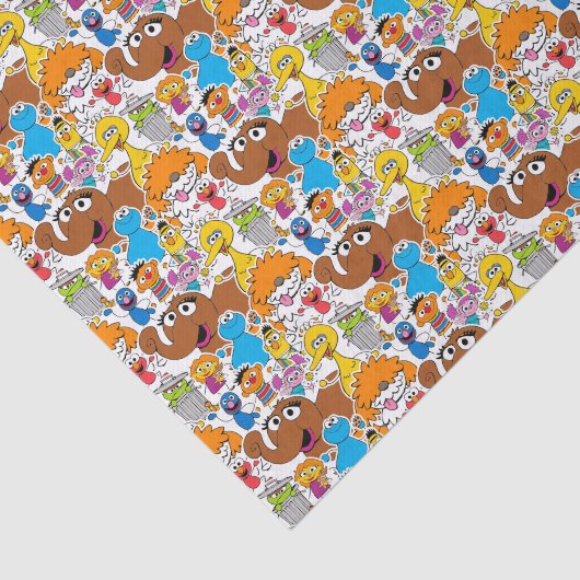 Sesame Street Pals Doodley Pattern Seidenpapier (Ausschnitt)