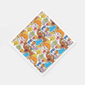 Sesame Street Pals Doodley Pattern Serviette (Ecke)