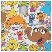 Sesame Street Pals Doodley Pattern Stoff (Nahaufnahme)