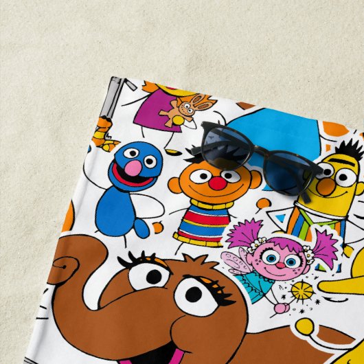 Sesame Street Pals Doodley Pattern Strandtuch (Beispiel)