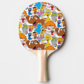Sesame Street Pals Doodley Pattern Tischtennis Schläger (Vorderseite)