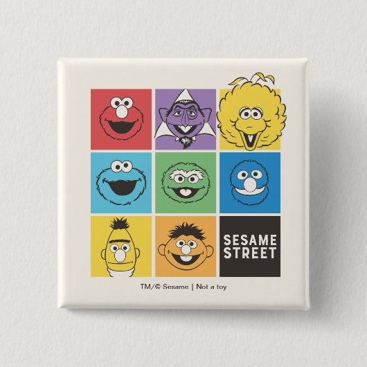 Sesame Street Pals | Farbblöcke Button (Vorderseite)