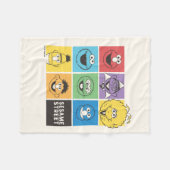 Sesame Street Pals | Farbblöcke Fleecedecke (Vorderseite (Horizontal))