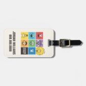 Sesame Street Pals | Farbblöcke | Name hinzufügen Gepäckanhänger (Vorderseite horizontal)