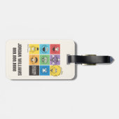 Sesame Street Pals | Farbblöcke | Name hinzufügen Gepäckanhänger (Rückseite horizontal)