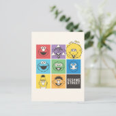 Sesame Street Pals | Farbblöcke Postkarte (Stehend Vorderseite)