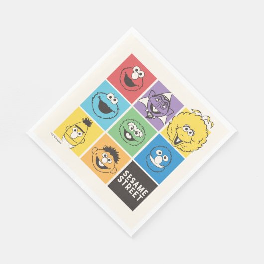 Sesame Street Pals | Farbblöcke Serviette (Ecke)