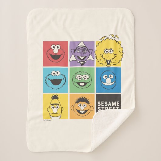 Sesame Street Pals | Farbblöcke Sherpadecke (Vorderseite)