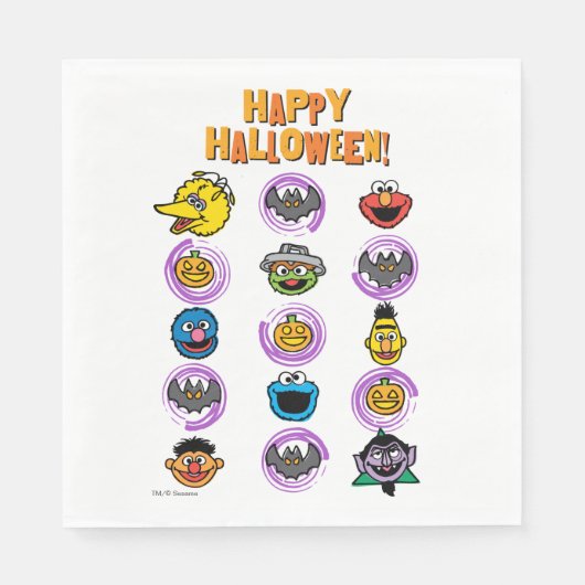 Sesame Street Pals - Happy Halloween! Serviette (Vorderseite)