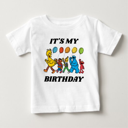 Sesame Street Pals | Mein Geburtstag Baby T-shirt (Vorderseite)