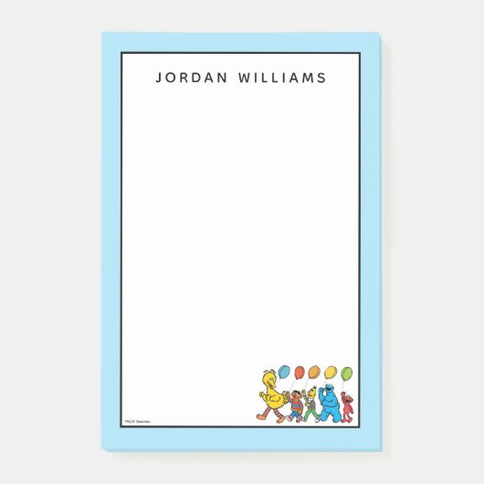 Sesame Street Pals Party Ballons Post-it Klebezettel (Vorderseite)