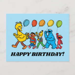 Sesame Street Pals Party Balloons Postkarte