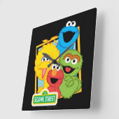 Sesame Street Pals Quadratische Wanduhr (Winkel)