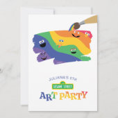 Sesame Street Pals Rainbow Art Party Einladung (Vorderseite)