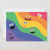 Sesame Street Pals Rainbow Birthday Einladung (Vorderseite)