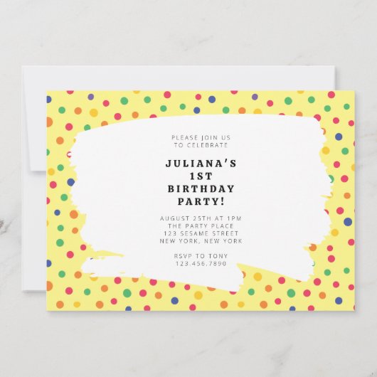 Sesame Street Pals Rainbow Birthday Einladung (Rückseite)