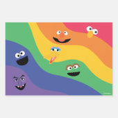Sesame Street Pals Rainbow Foto Geschenkpapier Set (Vorderseite)
