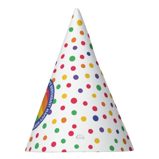 Sesame Street Pals Rainbow Happy Birthday Partyhütchen (Rechts)