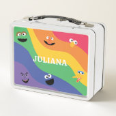 Sesame Street Pals Rainbow Metal Lunchbox (Rückseite)