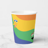 Sesame Street Pals Rainbow Paper Cup Pappbecher (Links)
