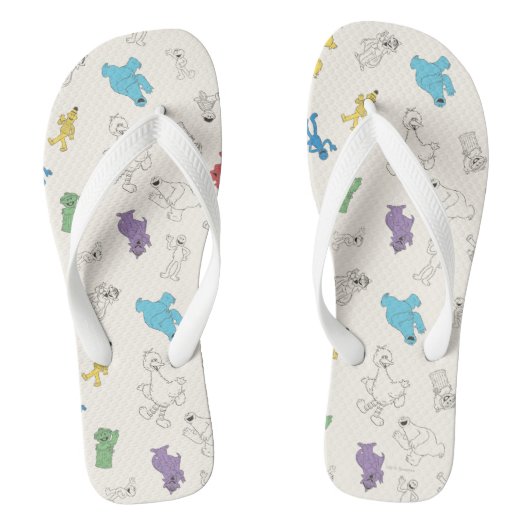 Sesame Street Pals | Vintages Muster Badesandalen (Fußbett)