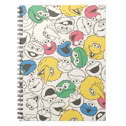 Sesame Street Pals | Vintages Muster für große Kop Notizblock (Vorderseite)