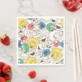 Sesame Street Pals | Vintages Muster für große Kop Serviette (Beispiel)