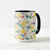 Sesame Street Pals | Vintages Muster für große Kop Tasse (VorderseiteRechts)