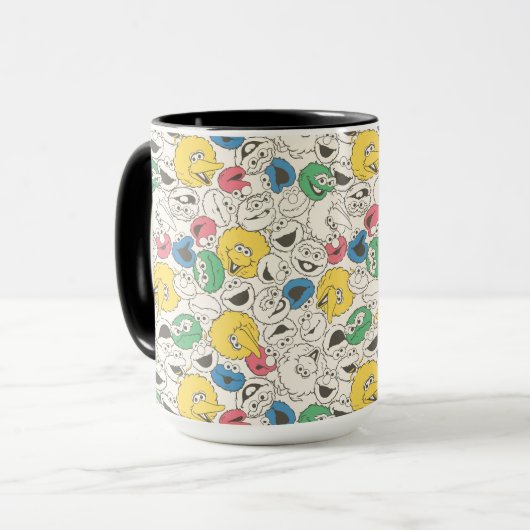 Sesame Street Pals | Vintages Muster für große Kop Tasse (Vorderseite Links)