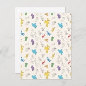 Sesame Street Pals | Vintages Muster Postkarte (Vorne/Hinten)