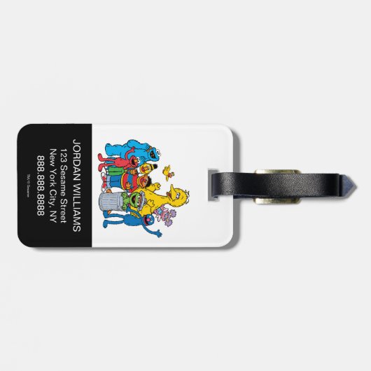 Sesame Street Pals Waving Gepäckanhänger (Rückseite horizontal)