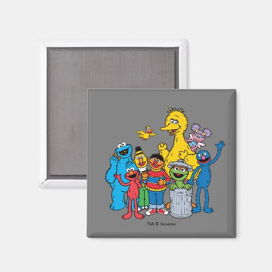 Sesame Street Pals Waving Magnet (Vorderseite/Rückseite)