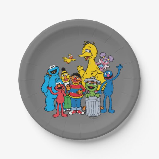 Sesame Street Pals Waving Pappteller (Vorderseite)