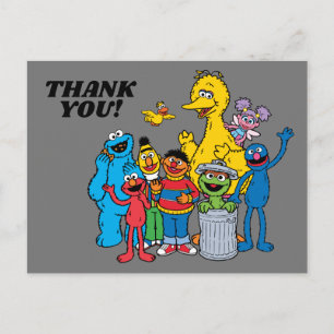 Sesame Street Pals Waving Postkarte