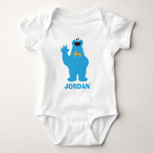 Sesame Street Personalisierter Cookie Monster Baby Strampler