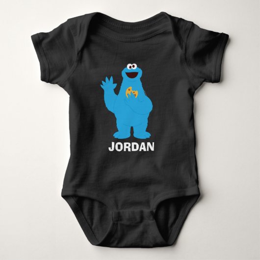 Sesame Street | Personalized Cookie Monster Baby Strampler (Vorderseite)
