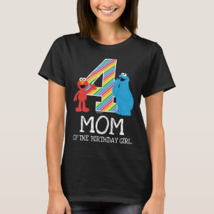 Sesame Street Rainbow 4. Geburtstag MAMA T - SHI T-Shirt