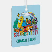 Sesame Street | Rainbow Wave Ornament Aus Metall (Vorderseite Rechts)