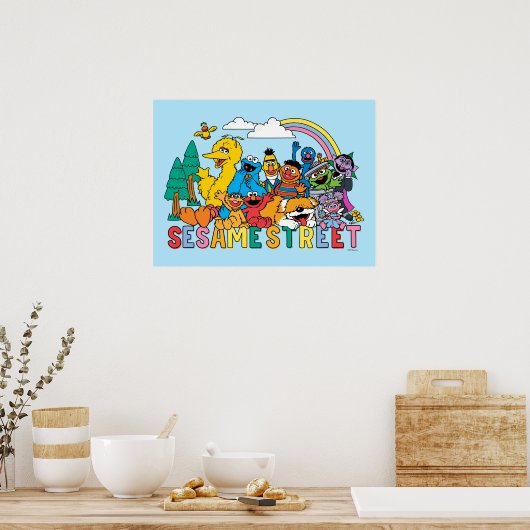 Sesame Street | Rainbow Wave Poster (Küche)