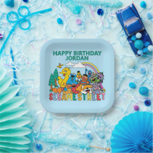 Sesame Street   Regenbogenwelle Pappteller